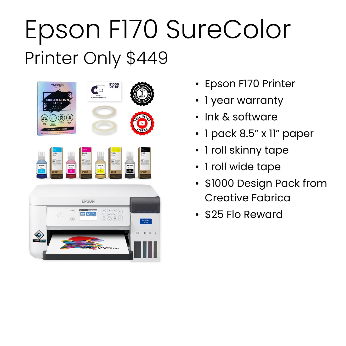 Epson® F170 Printer & Cookbook-2