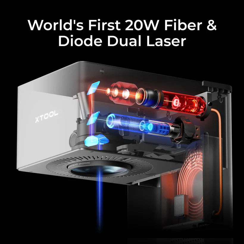 xTool F1 Ultra 20W Fiber & Diode Dual Laser Engraver-4