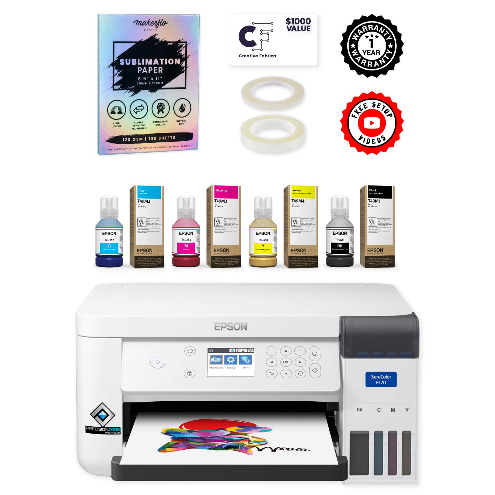 Epson® F170 Printer & Cookbook-1