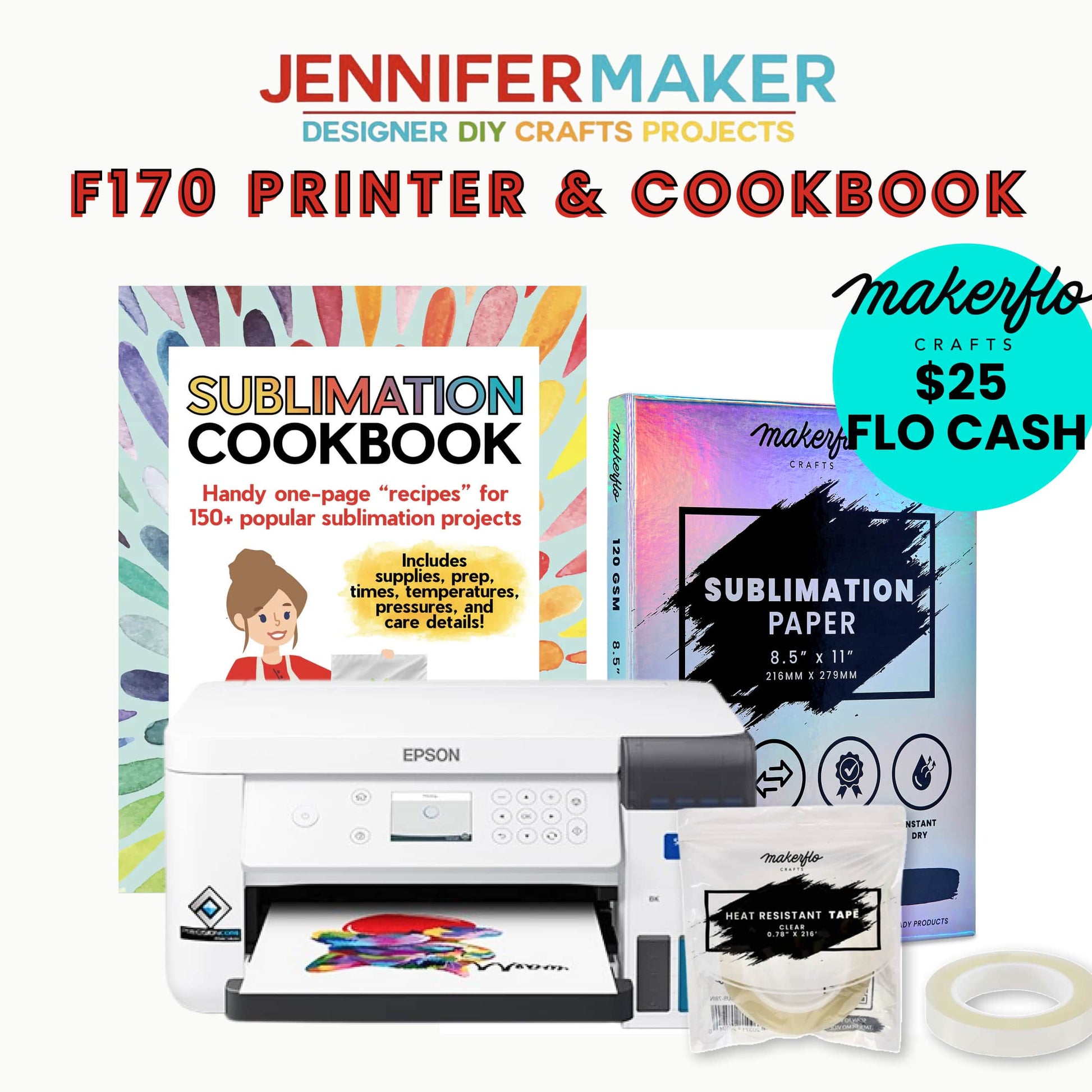 Epson® F170 Printer & Cookbook-0